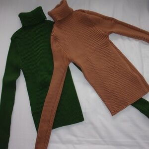 Turtle neck long sleeve set